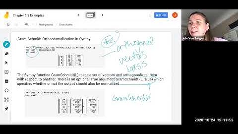 Math 250 Gram Schmidt Orthonormalization Process