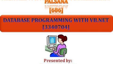 VB.NET PROGRAMMING WITH ORACLE 11G