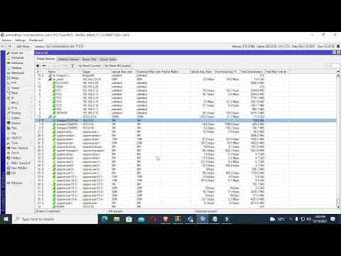 Mikrotik RouterOS7.1 with fq codel queue types setup.