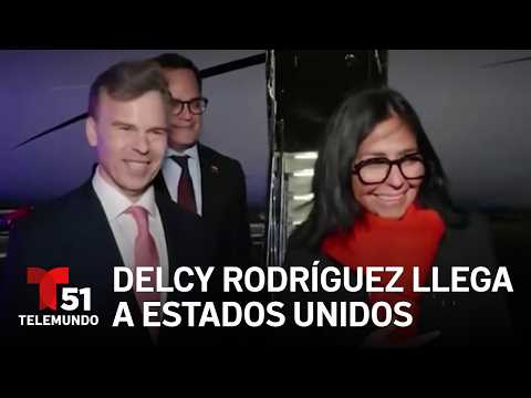 This is how Delcy Rodríguez arrived in the United States for her meeting with Trump and appearanc...