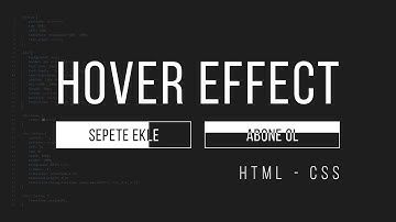 DİKKAT ÇEKEN HAREKETLİ BUTON | HTML ve CSS ile Mouse Hover Animation