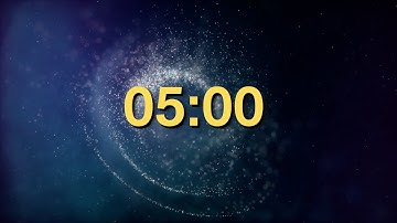 5 Minute Countdown Timer with Alarm and Deep Space Ambient Music