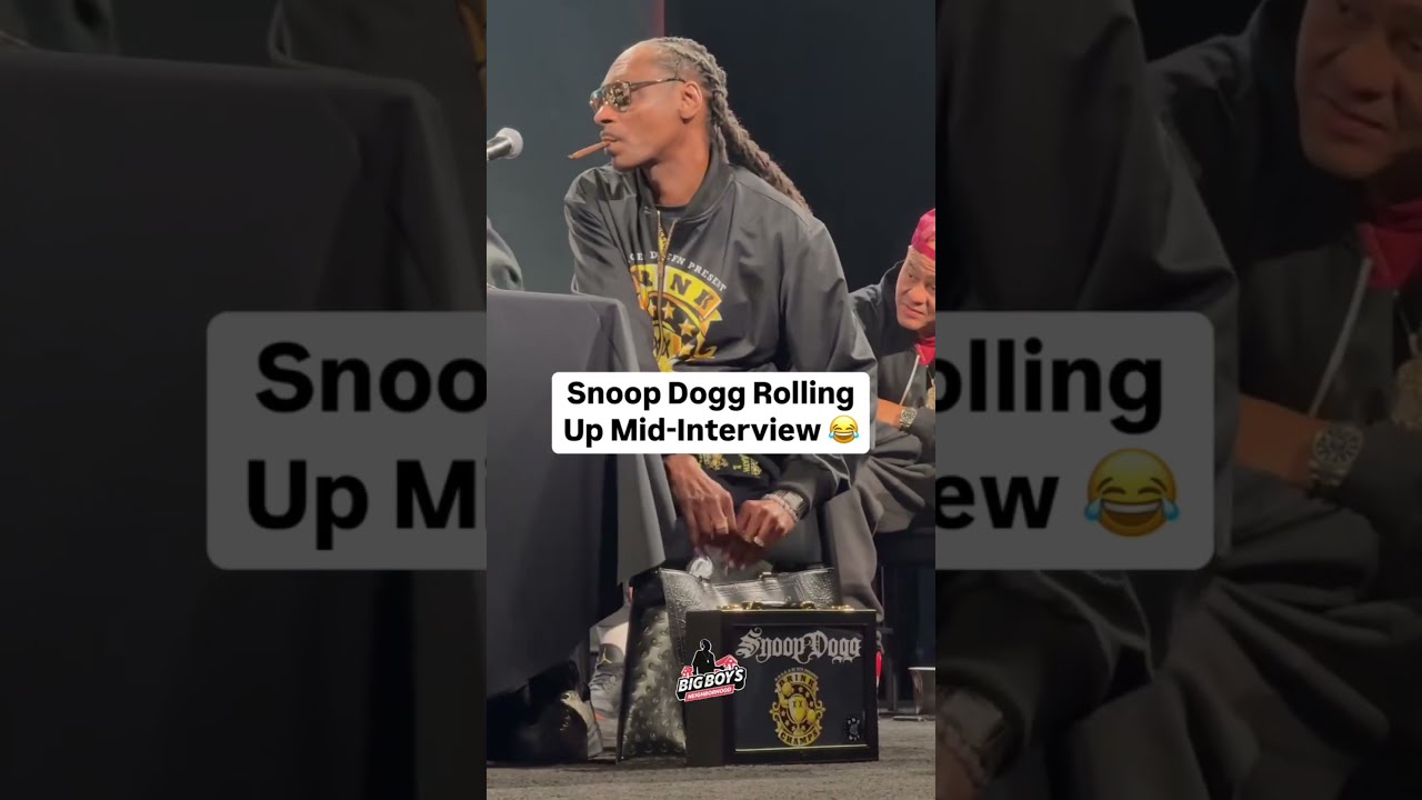 Snoop Dogg Rolling One Up Mid Interview 