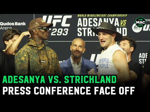 Israel Adesanya vs. Sean Strickland: Awkward Face Off