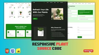 Build a Responsive Modern Plant Store | Full Frontend Projects HTML, CSS JAVASCRIPT Tutorial