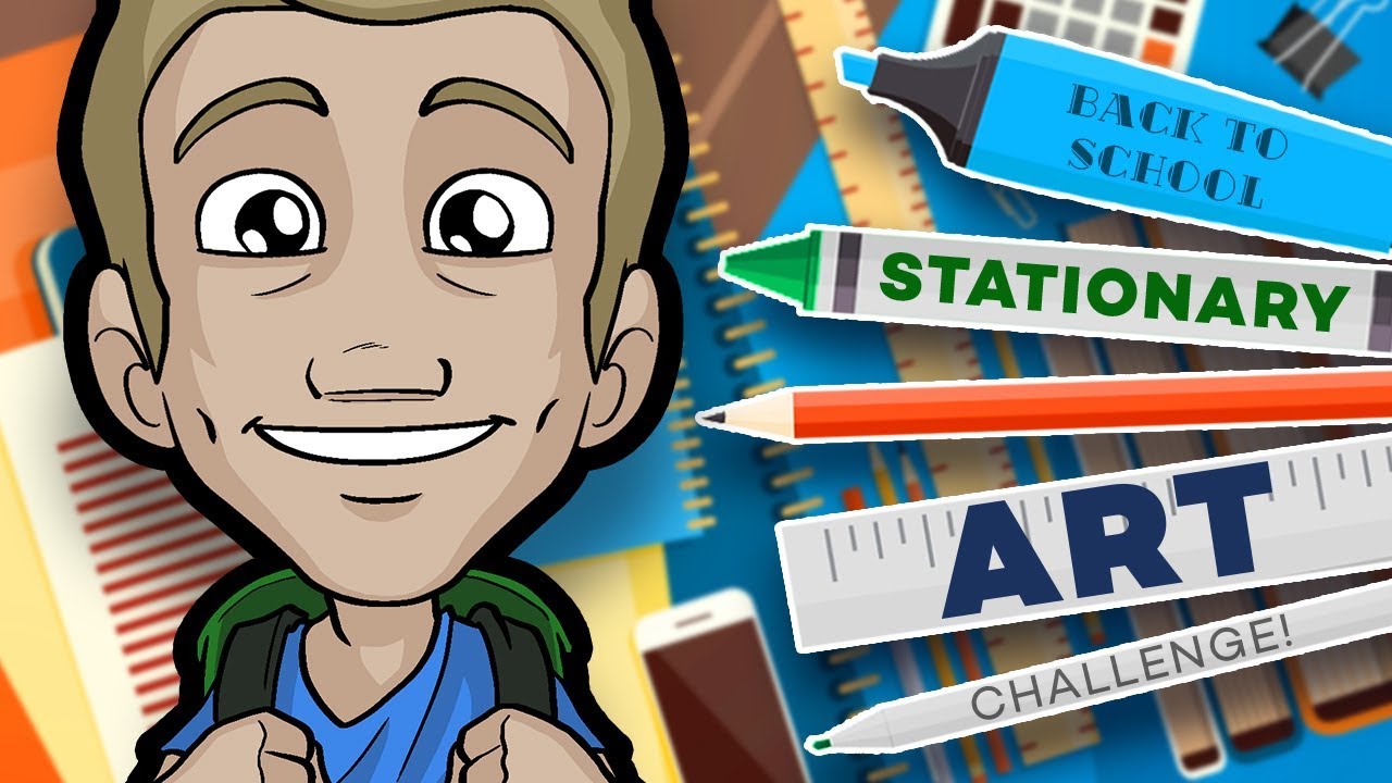 photoshop cc STATIONARY ART CHALLENGE! - Back to School in Style!