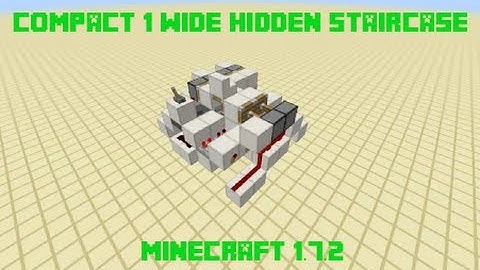 1 wide hidden staircase,compact and fast   - Minecraft 1.7.2