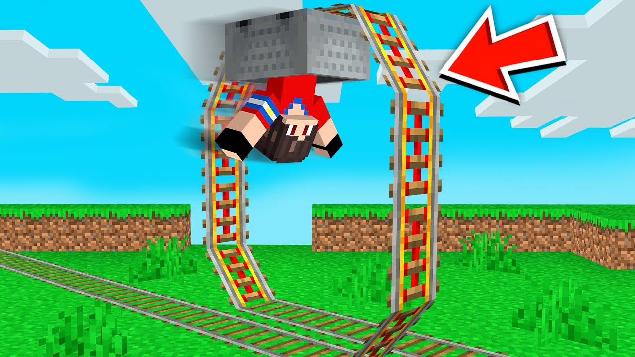 Hice una MONTAÑA RUSA en Minecraft Funcional!