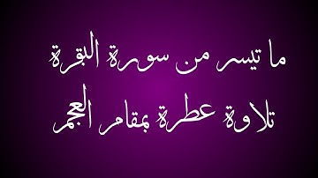 شهر رمضان- من سورة البقرة | تلاوة عطرة بصوت القارئ محمد أمين