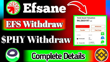 Efsane Airdrop Withdraw New Update || PHY And EFS  Token Withdraw Full Details