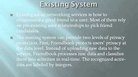 2014 IEEE JAVA/DOTNET Friendbook A Semantic based Friend Recommendation System for Social Networks