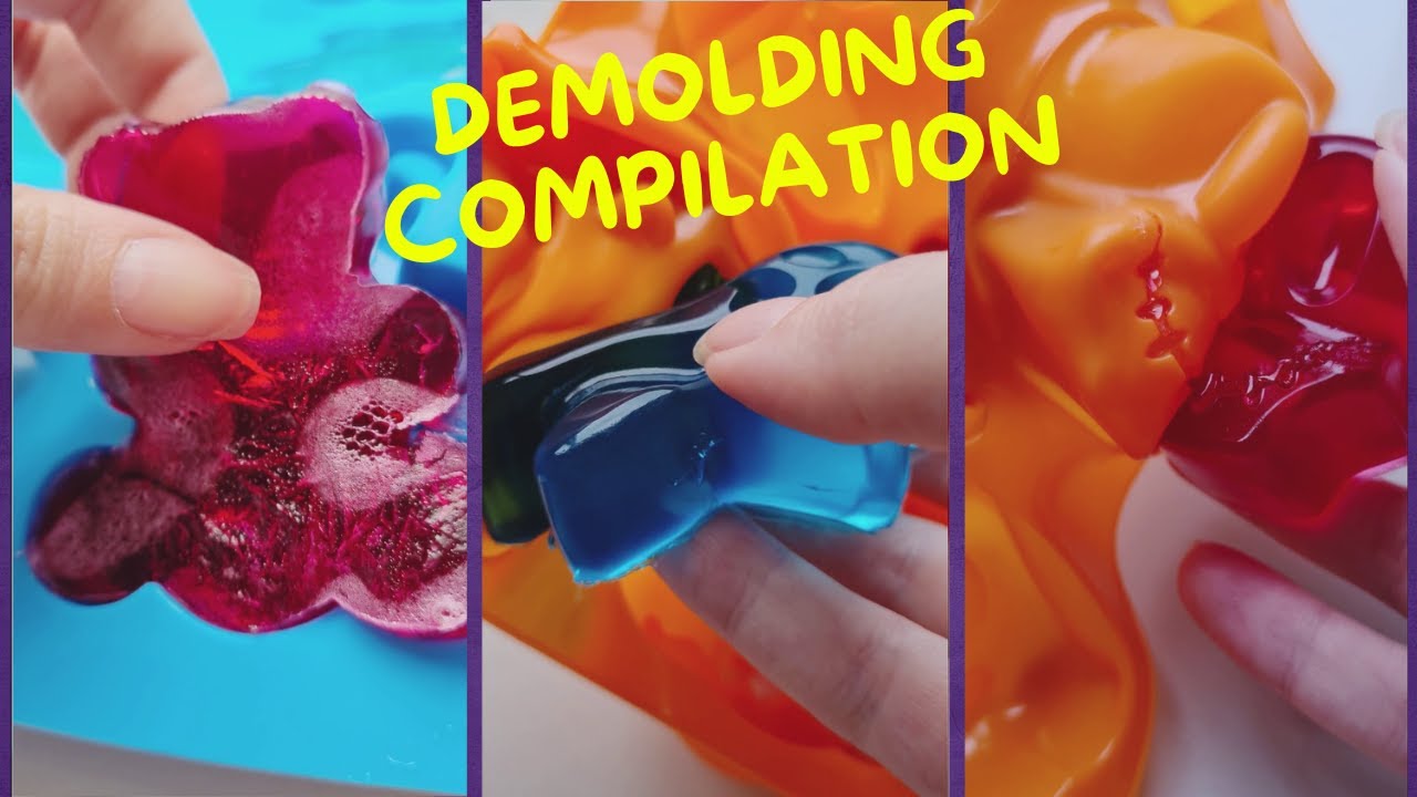 Compilation of satisfying videos demolding jelly candy