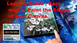 Canvas Painting Tips - How To Get Clean Edges On Paintings #arttips  #paintingtips 