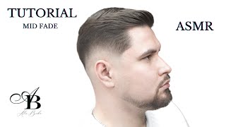 ASMR Barber The Perfect Mid Fade Tutorial for Beginners