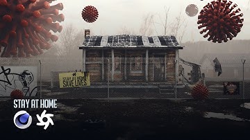 Stay at Home - speed art | Cinema 4d + octane render
