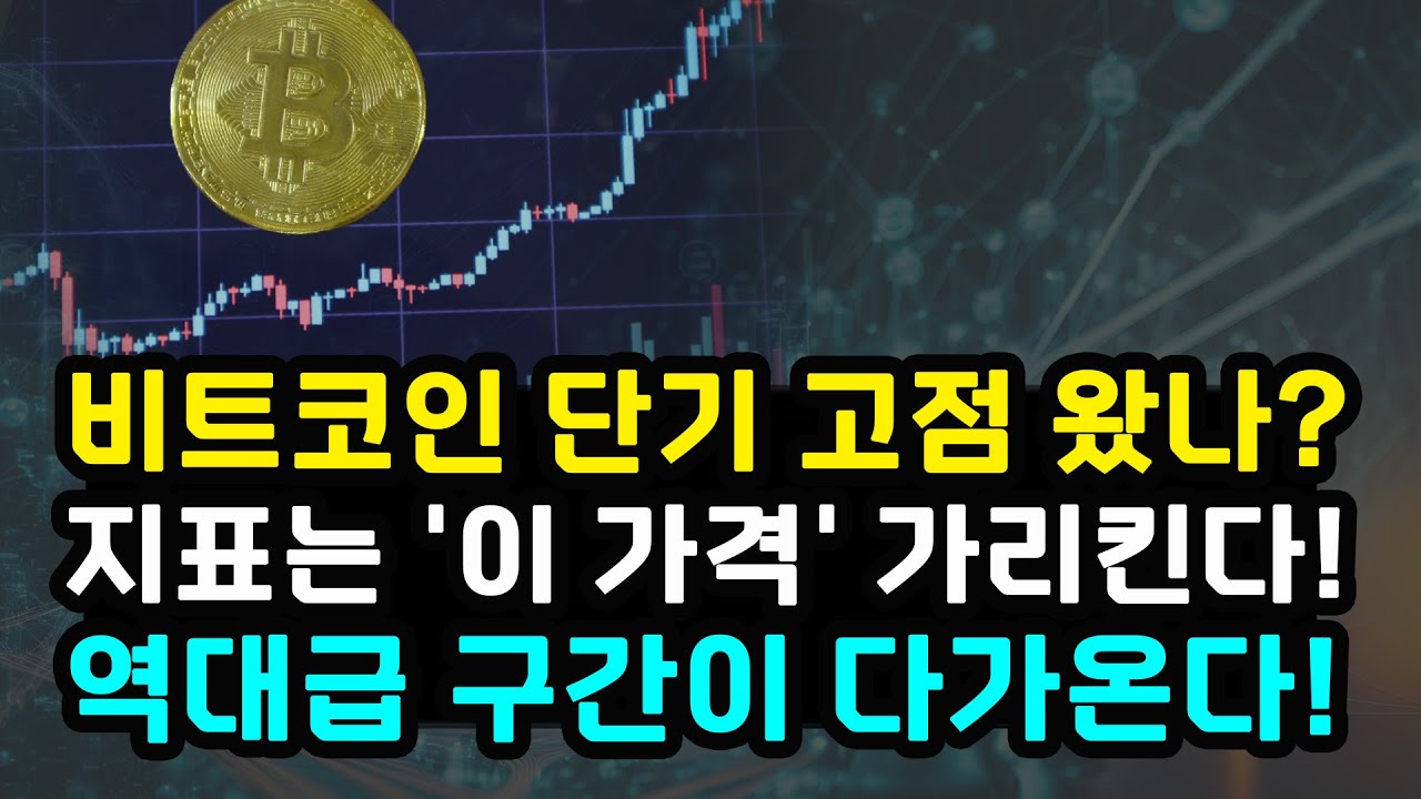 비트코인 단기고점 도달했나? 지표는 이 가격을 가리키고 있다 시장에 쏟아지는 호재소식들 리플 솔라나 이더리움