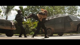 Captain America civil war black widow vs soldiers fight scene