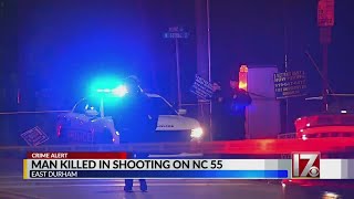 1 dead after shots fired into moving car, Durham police close NC 55 as officers investigate