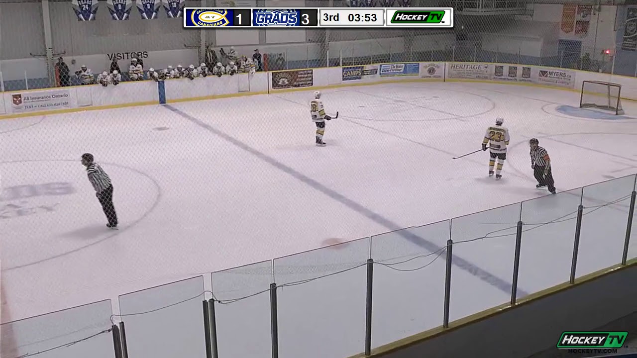 Navan Grads 5 J S Boyer Scores Empty Net Goal Vs Carleton Place Canadians Youtube