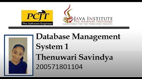 Database Question Series | Question 28 | Java Institute For Advanced Technology