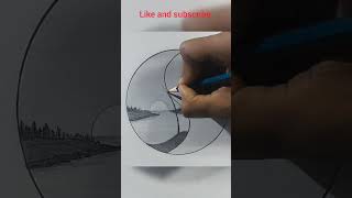 Circle drawing - easy Circle drawing - easy scenery drawing - easy scenery - easy drawing