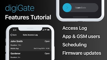 digiGate Features Tutorial | Log - User Accounts - Scheduling - Updates