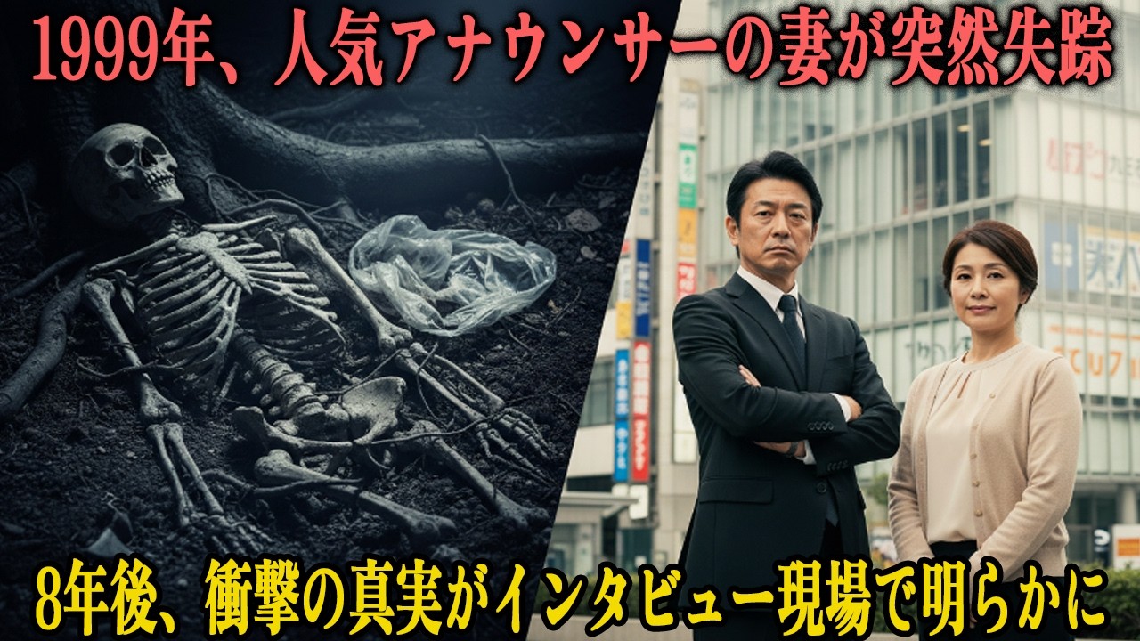 1999年 有名アナウンサー 妻失踪、8年後 インタビュー現場で明らかになった衝撃の真実