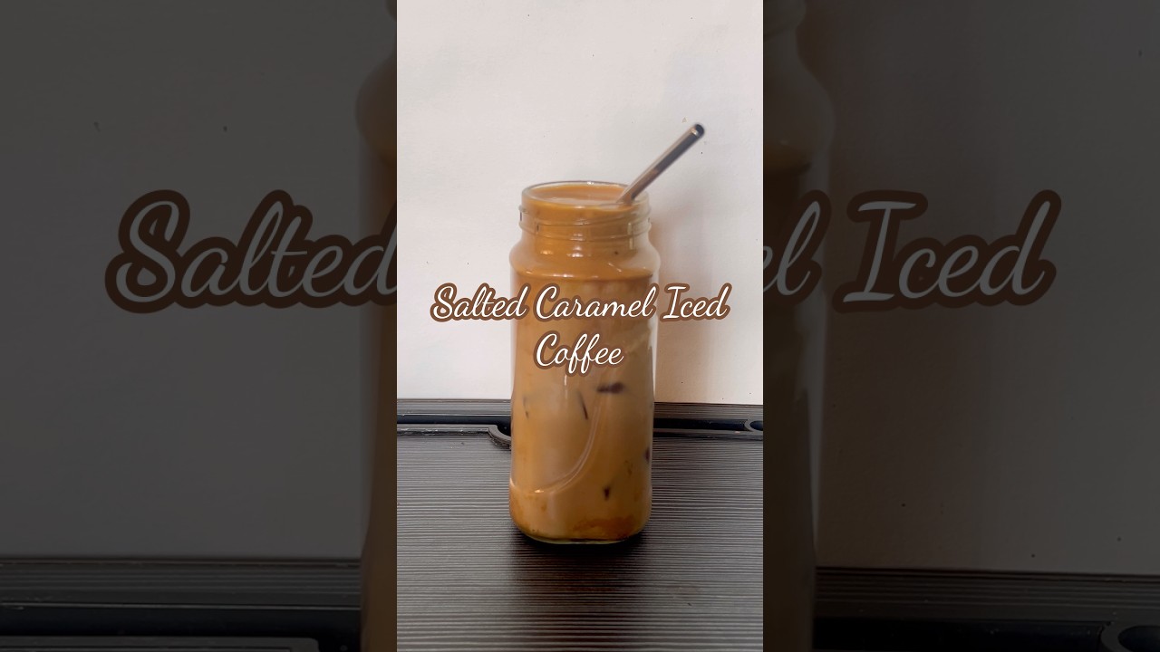 Salted caramel iced coffee - smooth, lightly sweet, and perfectly balanced over ice ☕❄️