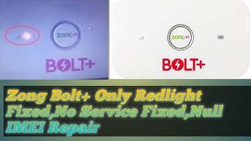 How to fix red light only no service and no imei show on zong divice #MST