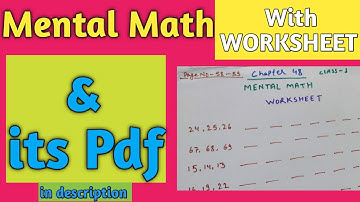Mental maths for class 1 || Class 1 mentalmath chapter 48,maths for class 1