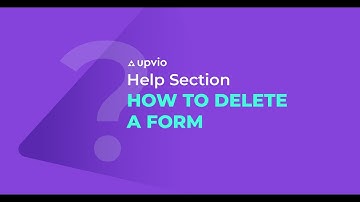 How to delete a form