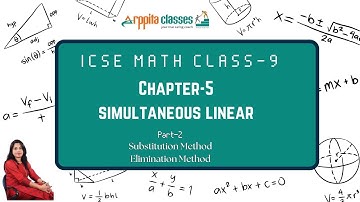 ICSE Class-9 | Maths | Chapter - 5 Simultaneous Linear Equation