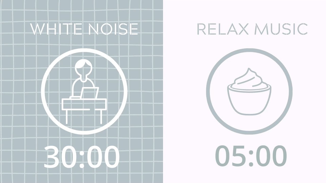 30/5 White Noise Pomodoro Timer 🎧 3-Hour Deep Focus Study Session for ...