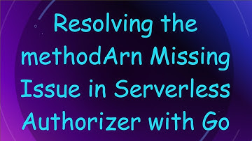 Resolving the methodArn Missing Issue in Serverless Authorizer with Go
