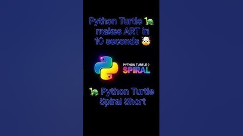 Python Turtle! 🐢🔥 Make This Spiral in  Easy Tutorial #coding #python #viral #programming