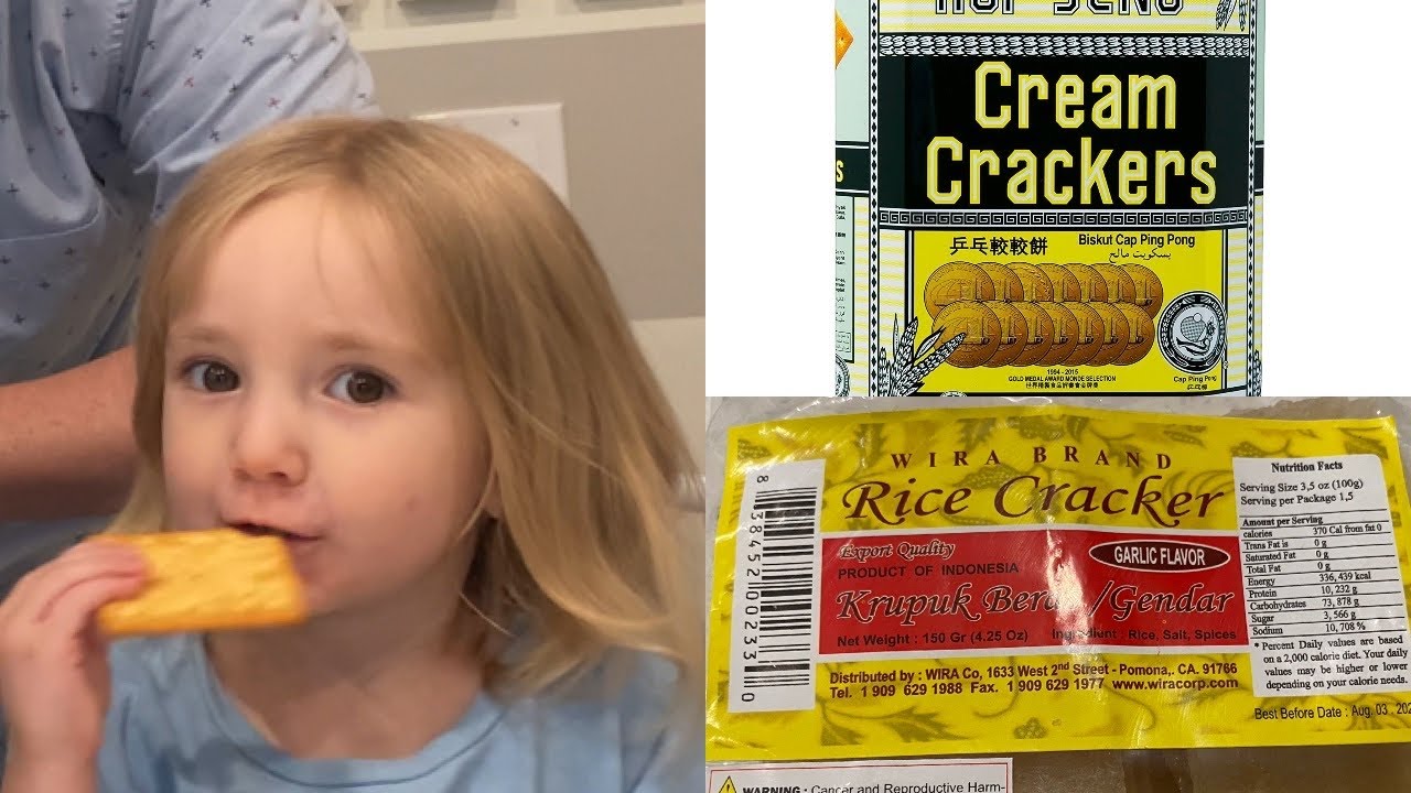 Cream Cracker / Garlic Rice Cracker review YouTube