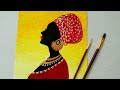African women silhouette Painting || Beautiful African Lady || Statement wall decor ideas