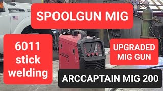 ARCCAPTAIN MIG 200 aluminum MIG welding and stick welding 6011