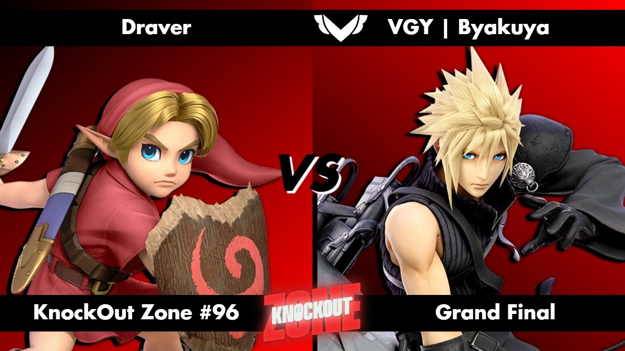 KnockOut Zone #96 - SSBU Grand Final - Draver (Young Link) vs Byakuya (Cloud)