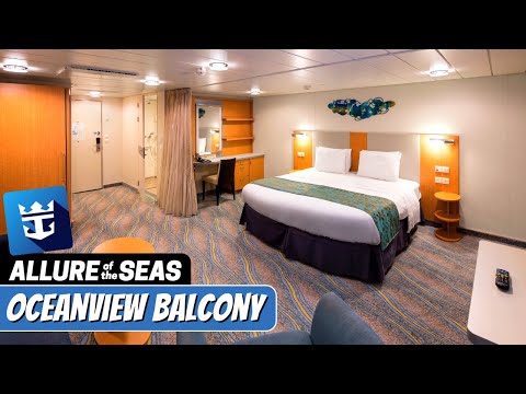 Allure of the Seas Accessible Ocean View Balcony walkthrough tour
