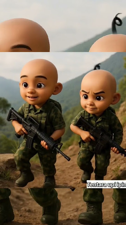 upin ipin jadi tentara #3d #upinipin #3danimation #cartoon #funny #animation #tni #tentara #army