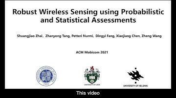 MobiCom 2021 - Teaser - RISE: Robust Wireless Sensing using Probabilistic & Statistical Assessments