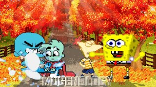 Spongebob & Gumball Vs Phineas & Pajama Sam - 2V2 Versus Mode - Mugen Multiverse