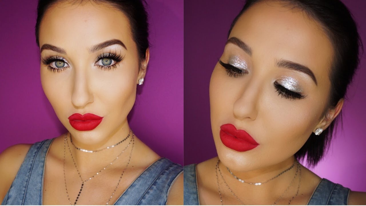 EASY GLITTER GLAM MAKEUP TUTORIAL Jaclyn Hill YouTube