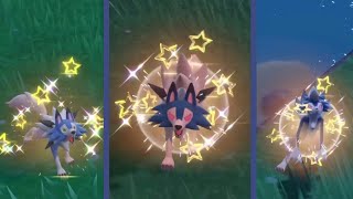 Pokémon Scarlet and Violet Shiny Dusk, Midday and Midnight Form Lycanroc