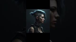 Cyberpunk Girls with tattoos #ai #style #cyberpunk #punk #tattoo #rock #cool #hair #leather #girl