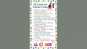 10 Lines on Father