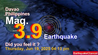 Mindanao, Philippines Earthquake today now