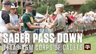 Corps Commander Passing of the Saber | Texas A&amp;M Corps of Cadets