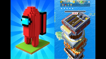 Tower Craft 3D - Building from empty blocks - Part 4 of the gameplay (Android, iOS). My game.